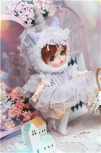 1/8 SD BJD Кукла Одежда Единорог Платье Костюм для 1/8 BJD куклы Подарки для детей - Цвет: purple