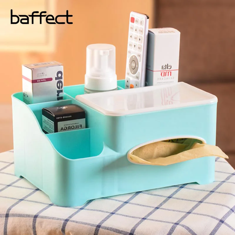 

Baffect Tissue Box Multi-purpose Office Desk Organizer Tissue Cover with Storage Case Living Room Napkins Holder Home Decoration