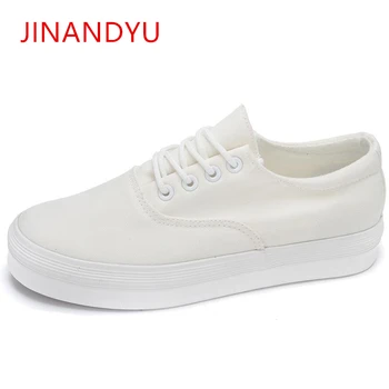 

Thick Sole Canvas Trainers Black and White Shoes Women Platform Sneakers 2019 New Casual Breathable Canvas Ladies Platform Shoes