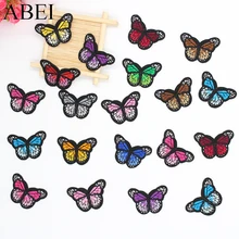 Adesivos para borboleta, adesivos de borboleta para diy, apliques de roupas, emblemas de bgas e casacos 24 pçs/lote mix de 12 cores