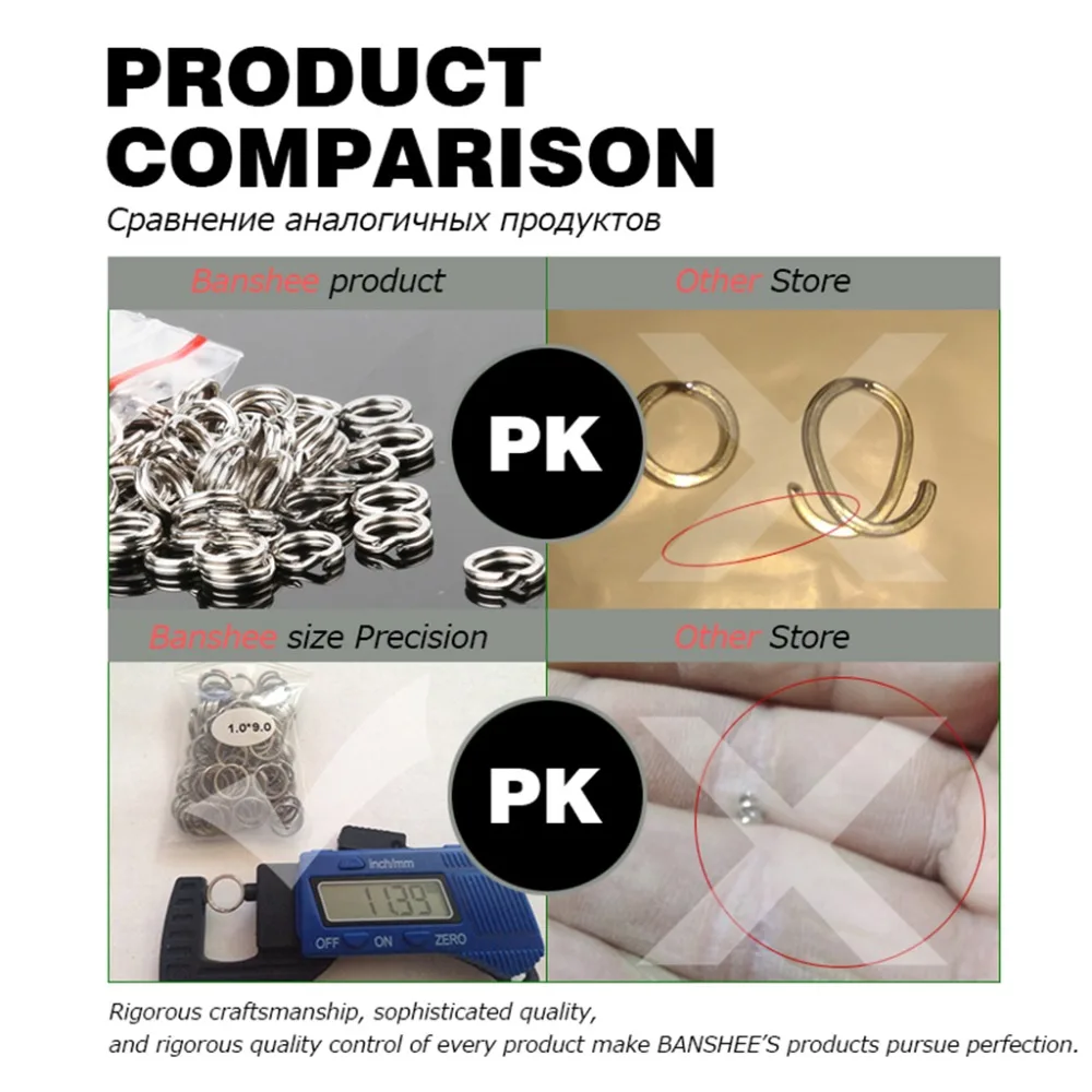 60/100 шт. рыболовные кольца Нержавеющая сталь Разделение Кольца Высокое качество укрепить твердых серебряное кольцо приманка соединительное кольцо рыболовные принадлежности