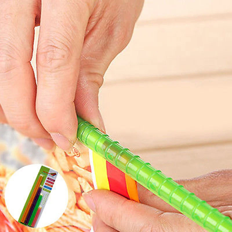 6PCS Kitchen Storage Bag Clip Fresh Food Seal Stick Storage Chip Bag Fresh Food Snack Clip Grip Coffee