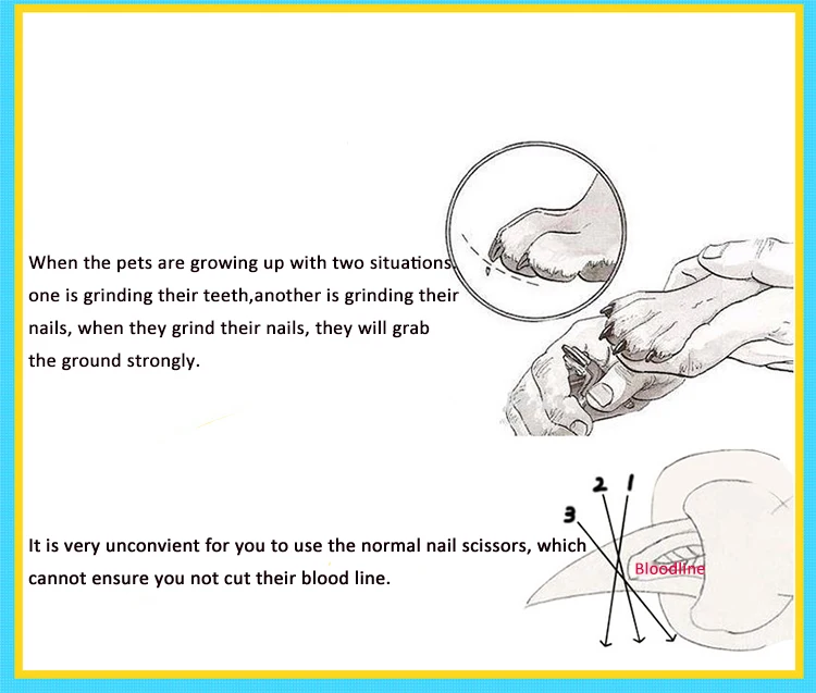 Высокое качество, безопасные ножницы из нержавеющей стали, триммер, кусачки для стрижки домашних животных, кусачки для ногтей для кошек и собак