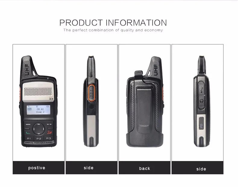 Hytera PD365 walkie talkie DMR двухстороннее радио 2000 мАч батарея 430-470 МГц 400-440 МГц 256CH портативное радио