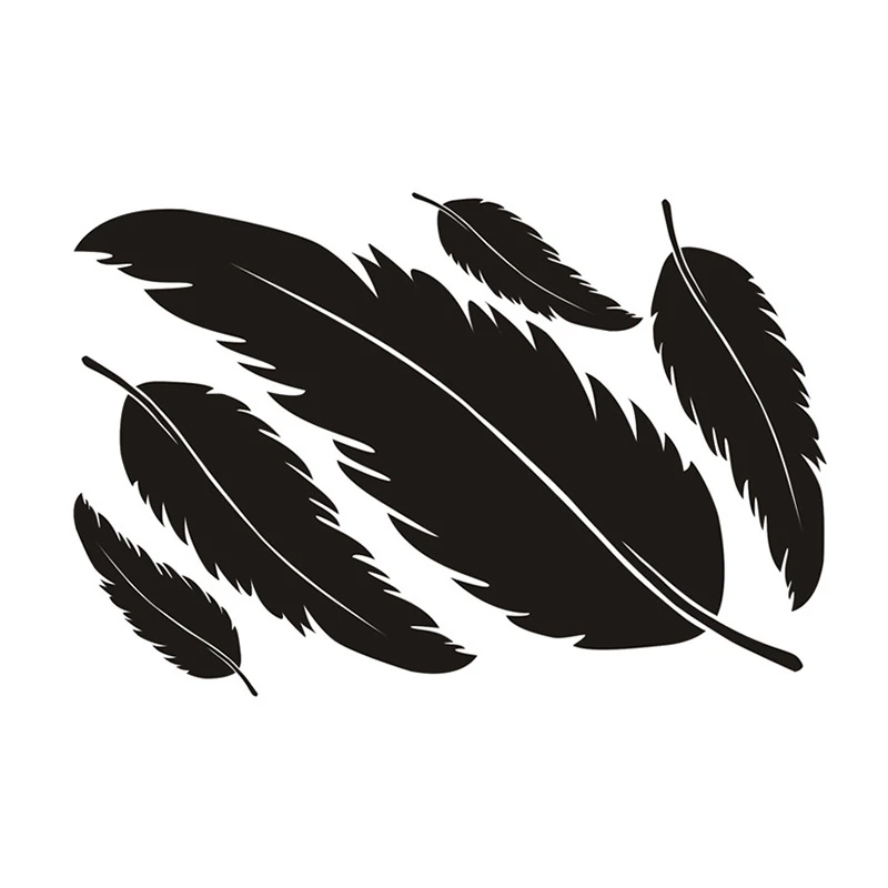 pegatinas de plumas personalizadas 4 juegos pegatinas de plumas decoraci/ón de ara/ñazos pegatinas de coche 3D WANLIAN Pegatinas de plumas para coche