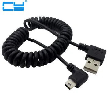 

100pcs/ 40CM to 120cm 4ft USB 2.0 Male toMINI USB 2.0 Male 90Degree Angle Retractable Data Charging Cable for MP3 MP4 Car Camera