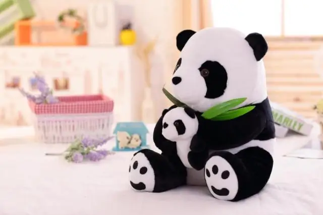 25 см/30 см/40 см/50 см матери и ребенка panda плюшевые игрушки домашнее украшение, плюшевые украшения автомобиля