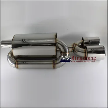 

car accessories S styling Exhaust Pipe Muffler Stainless Steel Silencer outlet Exhaust System One of two 89mm tail throat