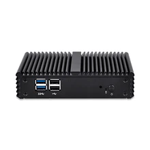 QOTOM безвентиляторный мини промышленного ПК с 2 LAN и 2 индикация портов, Celeron N3150 процессор Quad Core 2.08 ГГц