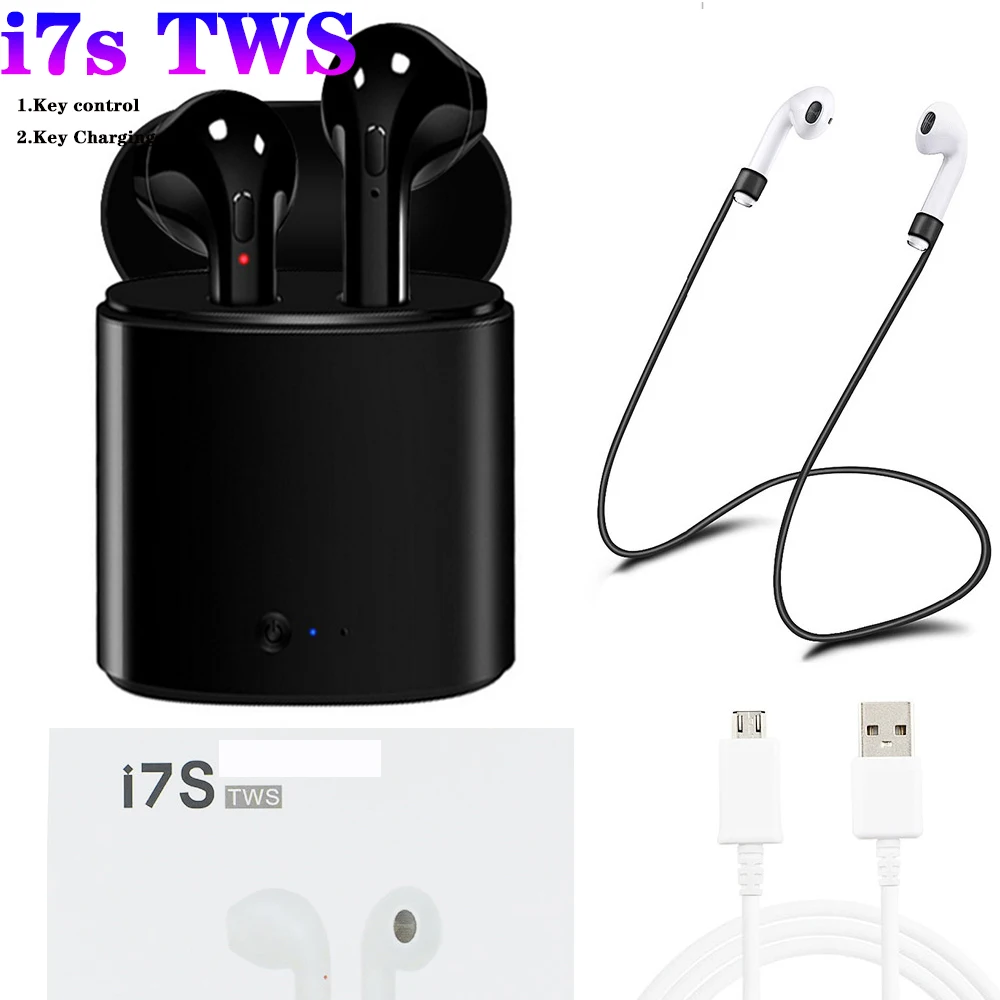 For Phone Smart Mini I7S TWS Wireless Bluetooth Earphone Earpiece Cordless Headphone Stereo Sport In Ear Earbuds Headset | Электроника