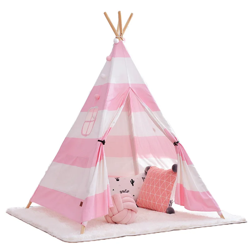 

Tent Game House Children's Reading Corner Indoor and Outdoor Toy Girl's Color Triangle Princess Room for Children