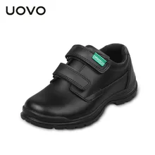 UOVO enfants chaussures 2017 printemps et automne noir véritable chaussures en cuir école étudiants enfants chaussures casual Chaussures pour les garçons