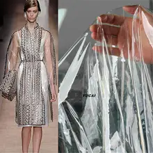 50x137CM Super Transparent TPU Fabric Raincoat See-through Clothing Bag Waterproof Fabric Creative Waterproof Film Fabric DIY