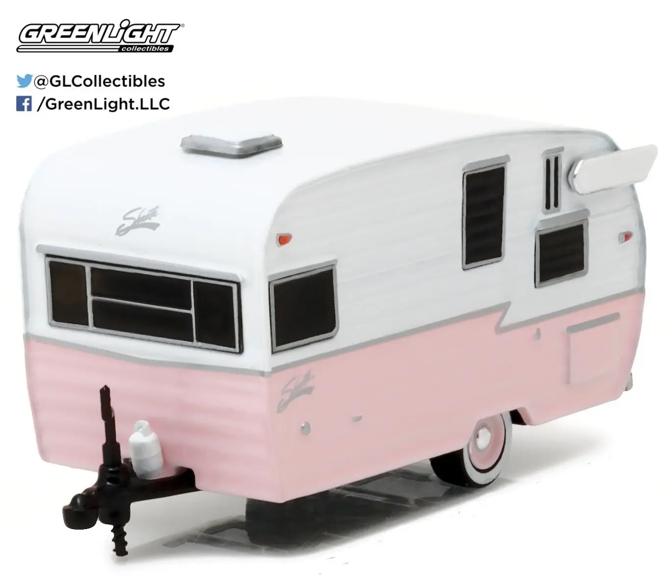 

Green Light 1:64 SHASTA 15 AIRFLYTE TRAILER alloy toy car toys for children diecast model car Birthday gift