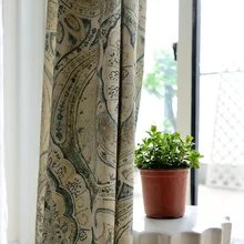 Европа Стиль хлопка жаккардовые шторы для гостиной роскошные окна лечения плотные Спальня шторы ткани, домашний текстиль