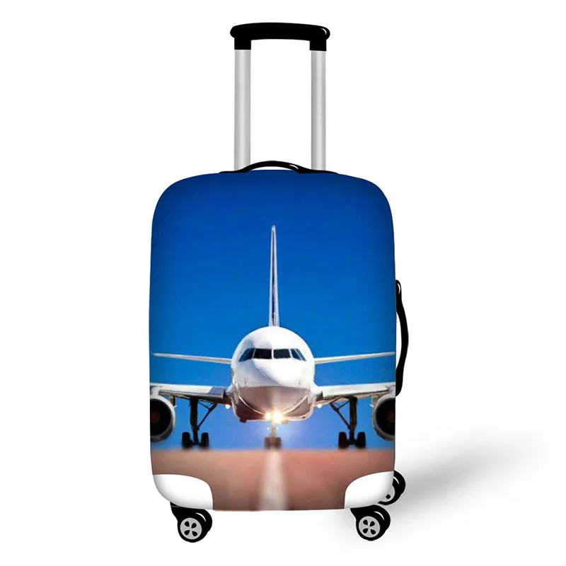 Aircraft pattern Elastic Luggage Protective Cover Zipper Suit For 18-30 inch Trunk Case Travel Suitcase Covers Bags