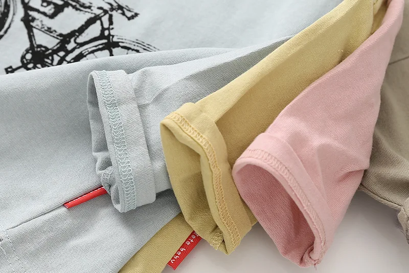 Harga Retail 2018 Musim Gugur Baru Lengan Panjang Katun Top Kaos untuk Bayi Laki laki T Kotoran Sepeda TEE Anak Lengan Panjang dicetak T Shirt Tops