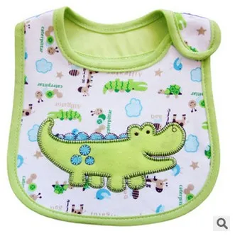 Хлопок водонепроницаемый детский нагрудник малыша младенческой слюнявчик полотенце фартук слюнявчик одежда для кормления новорожденных мультфильм аксессуары - Цвет: Crocodile