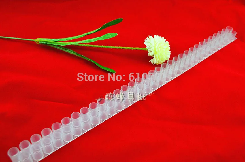 

10pcs Queen Bee Cell Bar Strip Set Base for Beekeeping With Queen Cell Cups 63 Hole Plastic Cups Double Row