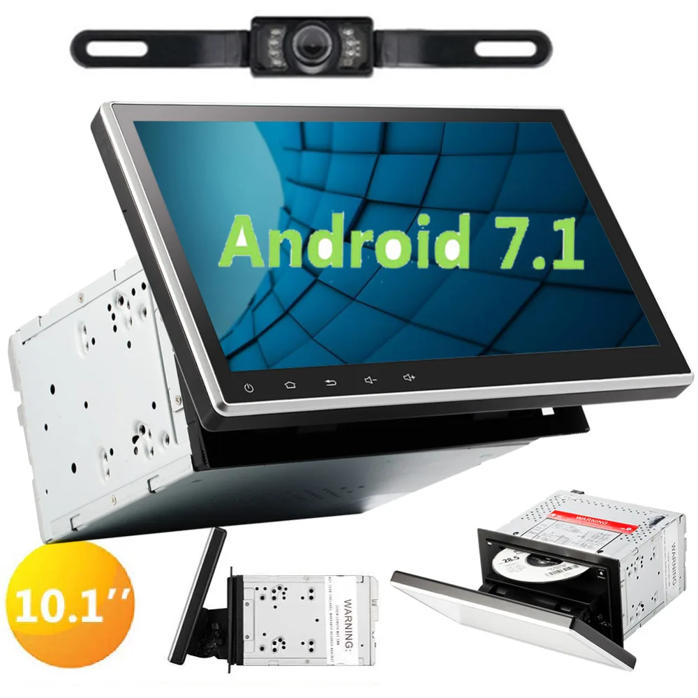 Android 7 1 двойной Din автомобильный ПК стерео GPS навигация 10 емкостный сенсорный dvd