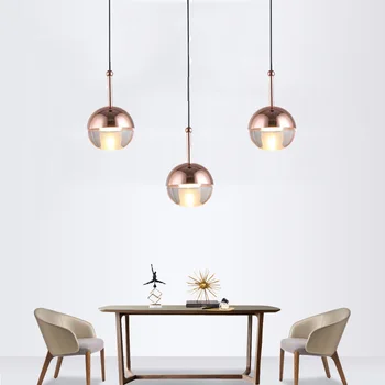 

Postmodern Pendant Lamps Creative Spherical Glass Pendant Light Simple Bar Restaurant led Pendant Lights Bedroom Staircase lamps