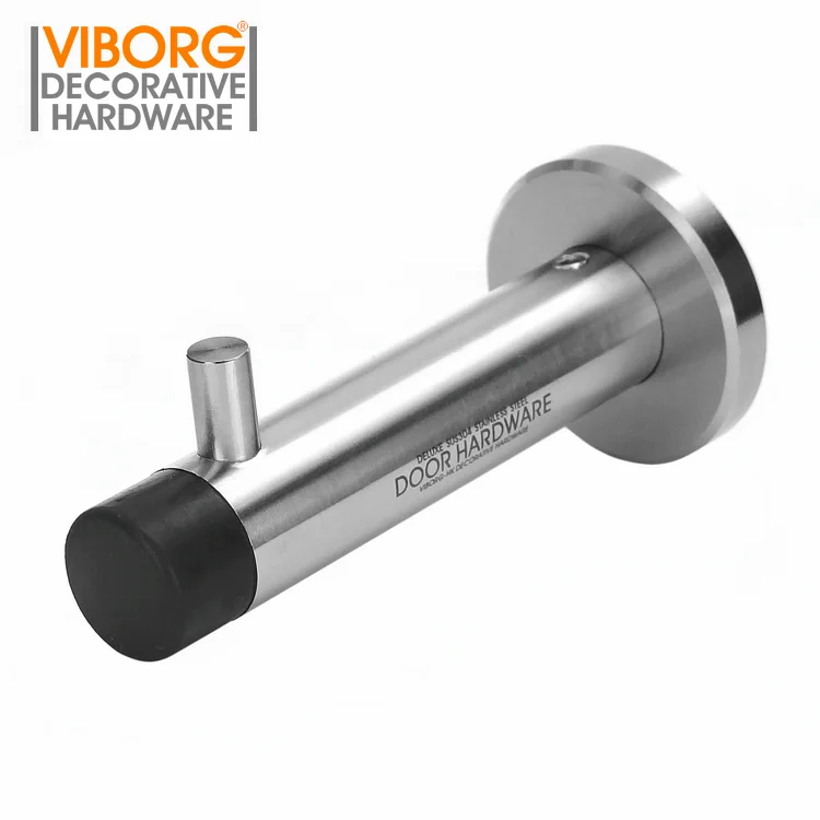 

VIBORG Deluxe Solid 304 Stainless Steel Casting + Rubber Door Stoppers Wall mounted Built in door Doorstop Door Stop, RS-37-SS
