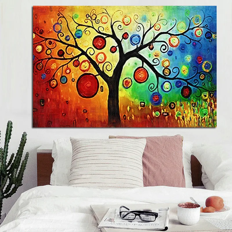 Multiple Watercolor Apple Tree Abstract Oil Painting HD Print on Canvas Art Wall Picture for Living Room Sofa Cuadros Decoration