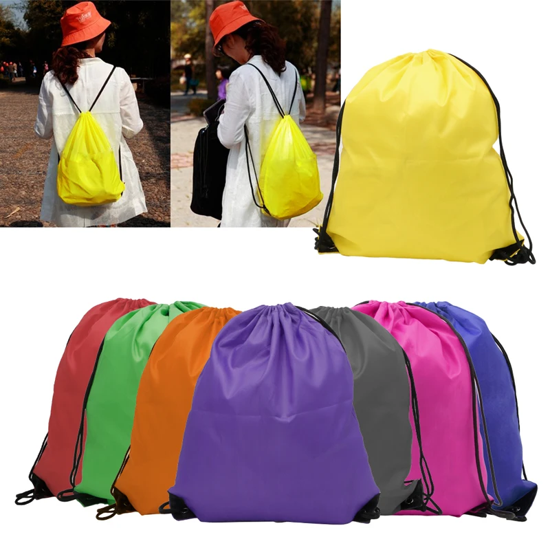 Purple Horns Drawstring Backpack Sports Athletic Gym Cinch Sack String Storage Bags for Hiking Travel Beach