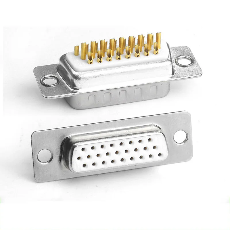 26 Pin D SUB DB26 серийный Мужской Разъем позолоченный медный прямой ножной разъем 3