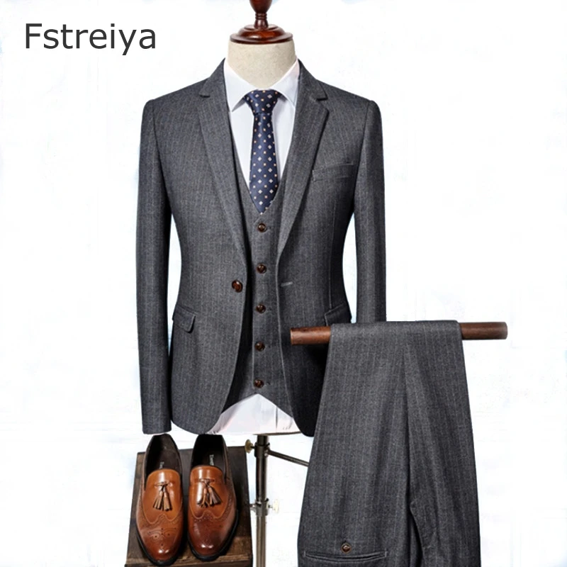 Custom made suit terno slim men with pants costume homme 3 pieces 2019 jacket pant vest tailored men slim fit suits for wedding