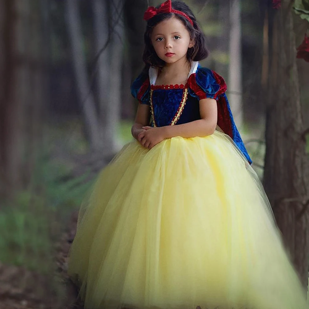 Kid Girl Princess Snow White Sofia Belle Alice In Wonderland Fancy Dress Costume