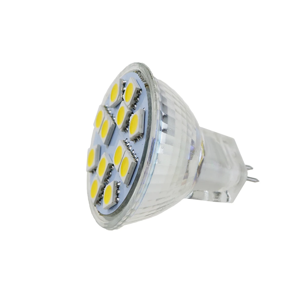 Светодиодная лампа направленного света MR11 2 Вт 3 12 В DC Mini Cup GU4 9 SMD5050 теплый белый