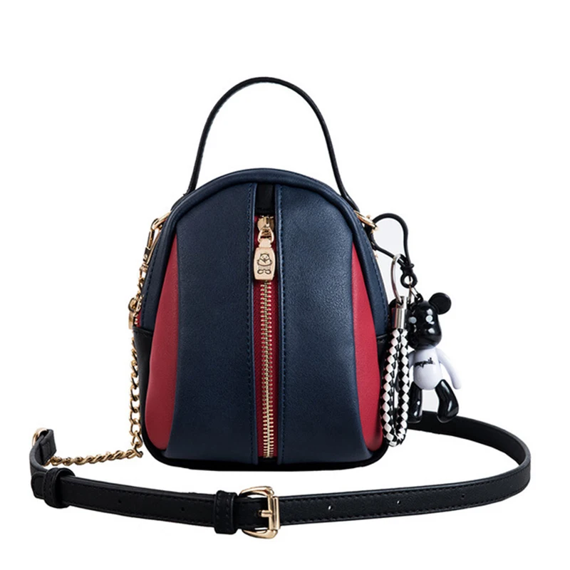 

Personality stitching contrast color shoulder bag female 2019 niche design new chain portable diagonal small square bag