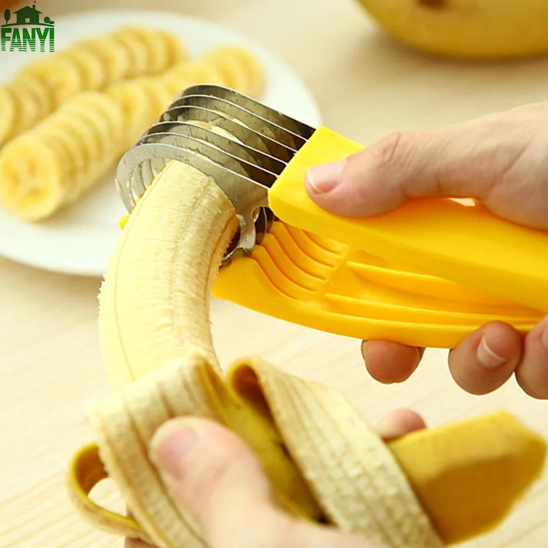 FANYI Eco friendly Banana Slicer Multi functional Kitchen Fruit Knives