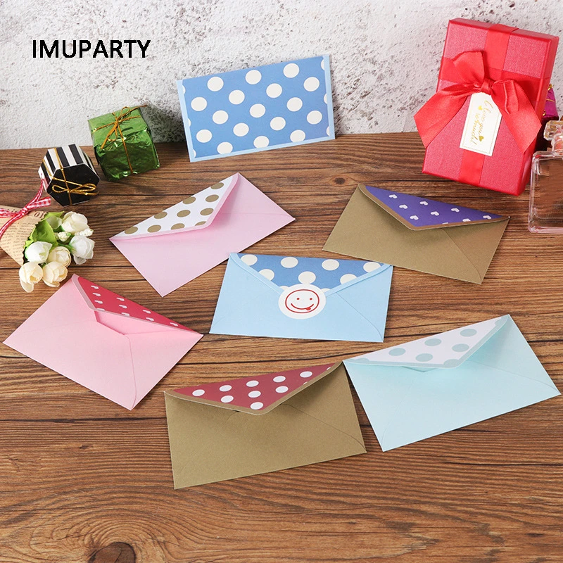 Enveloppes A Points Pour Carte D Invitation Pieces Fournitures De Fete D Anniversaire Pour Enfants Message Faveurs De Mariage Decor De Carte De Remerciement Aliexpress
