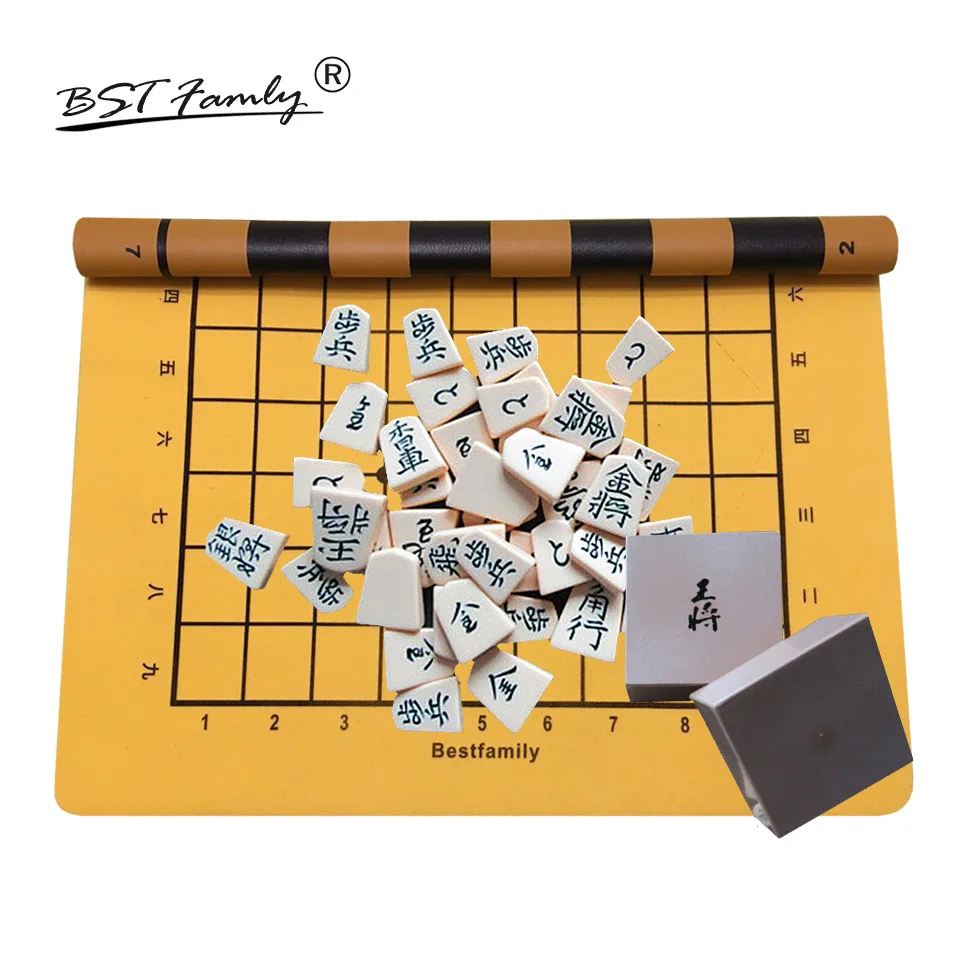 BSTFAMLY Органическая Япония Shogi 27*25*5 см 40 шт./компл. шашки Складная кожаная панель Sho-gi шахматы Игра настольная игрушка подарок детям J07