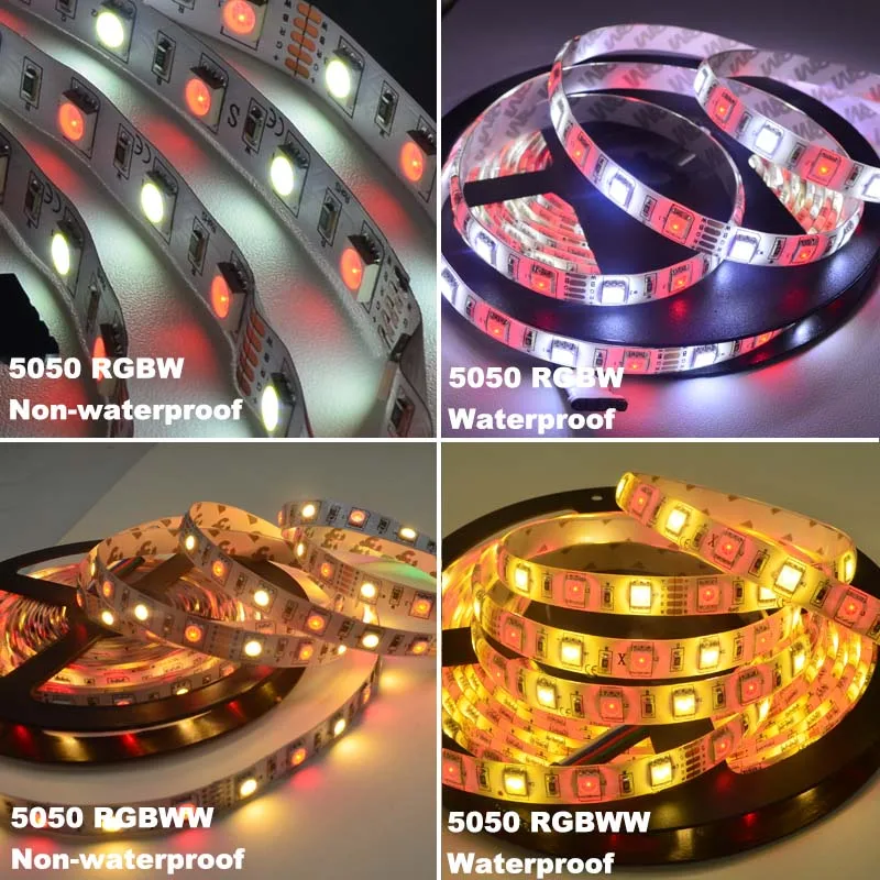  10M 15M 20M DC12V 5050 RGBW RGBWW Led Strip Flexible Waterproof LED Lights + 2.4G RGBW Led Controll - 32691337292