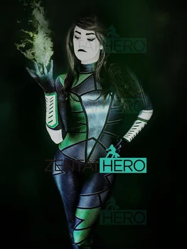 

Free Shipping 2019 Newest Film 3D Printed Shego Super Villain Shego Of Kim Possible Cosplay Costume Lycra Halloween Costume