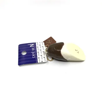 

Original cafe de n mini banana slice squishy soft and slow rising squishy toys squishy cake bread key chain kids toys collection