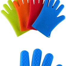 Силиконовые перчатки в форме сердца высокотемпературный силикон изоляционные перчатки Микроволновая печь анти-скальдинг водонепроницаемый скользкий