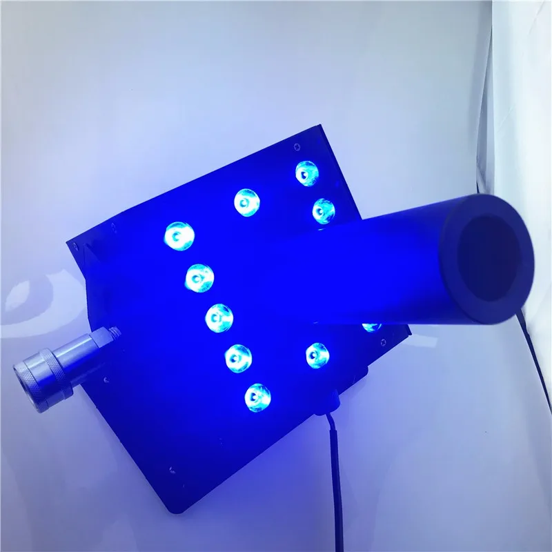 2 шт. 12x3 Вт Led Multi Угол CO2 Jet DMX Регулируемый Powercon этап CO2 устройства высокого Давление шланг DJ CO2 пушки с кейс