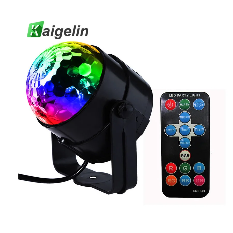 

LED Disco Ball Dj Disco Ball Stage Light 3W 220V 7 Colors Sound Activated Strobe Stage Lighting Chrismas Party Lights Projector
