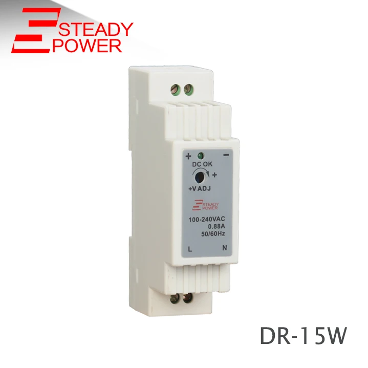 Meanwell style DR-15-5 din-рейка 15 Вт 5 В 2.4a один выход Источник питания Универсальный AC вход 15 Вт Светодиодный драйвер цепи