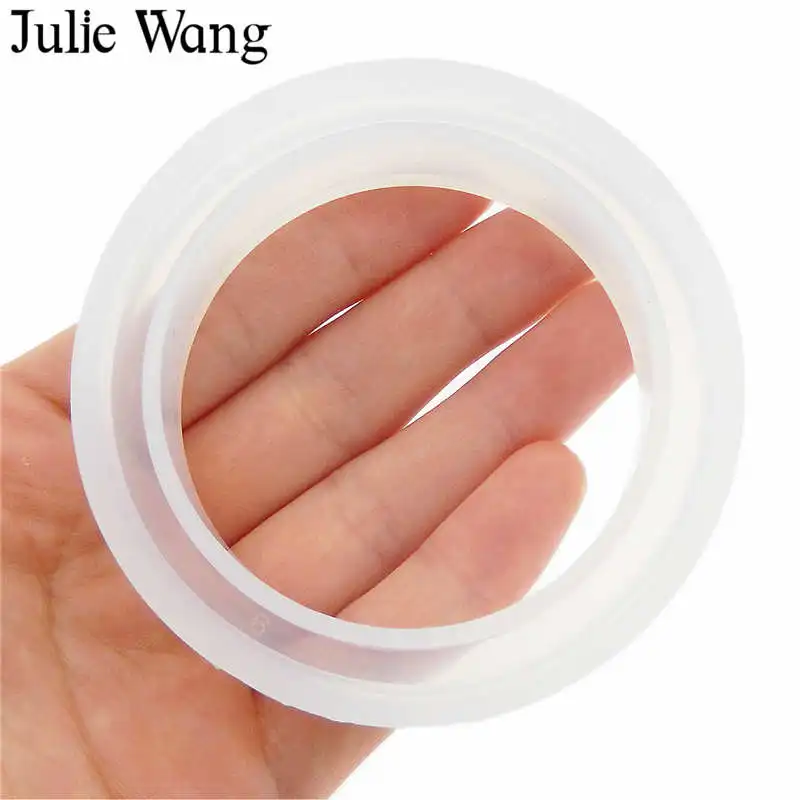 

Julie Wang Round Transparent Silicone 60mm Bracelet Molds DIY Resin Epoxy Casting Bangle Mould Jewelry Making Tool