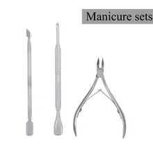 3 шт./лот Нержавеющая сталь ногтей щипчики для кутикул инструмент для удаления триммирующие кусачки для ногтей клиппер резочный набор для полировки ногтей инструменты для ухода за ногами