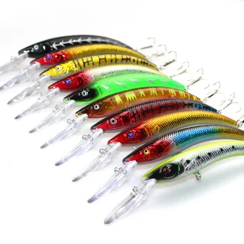 

10pcs 15.3g 15.5cm Colorful Wobbler Fishing Lure Big Crankbait Peche Bass Carp Catfish Cod Artificial Minnow Fishing Bait