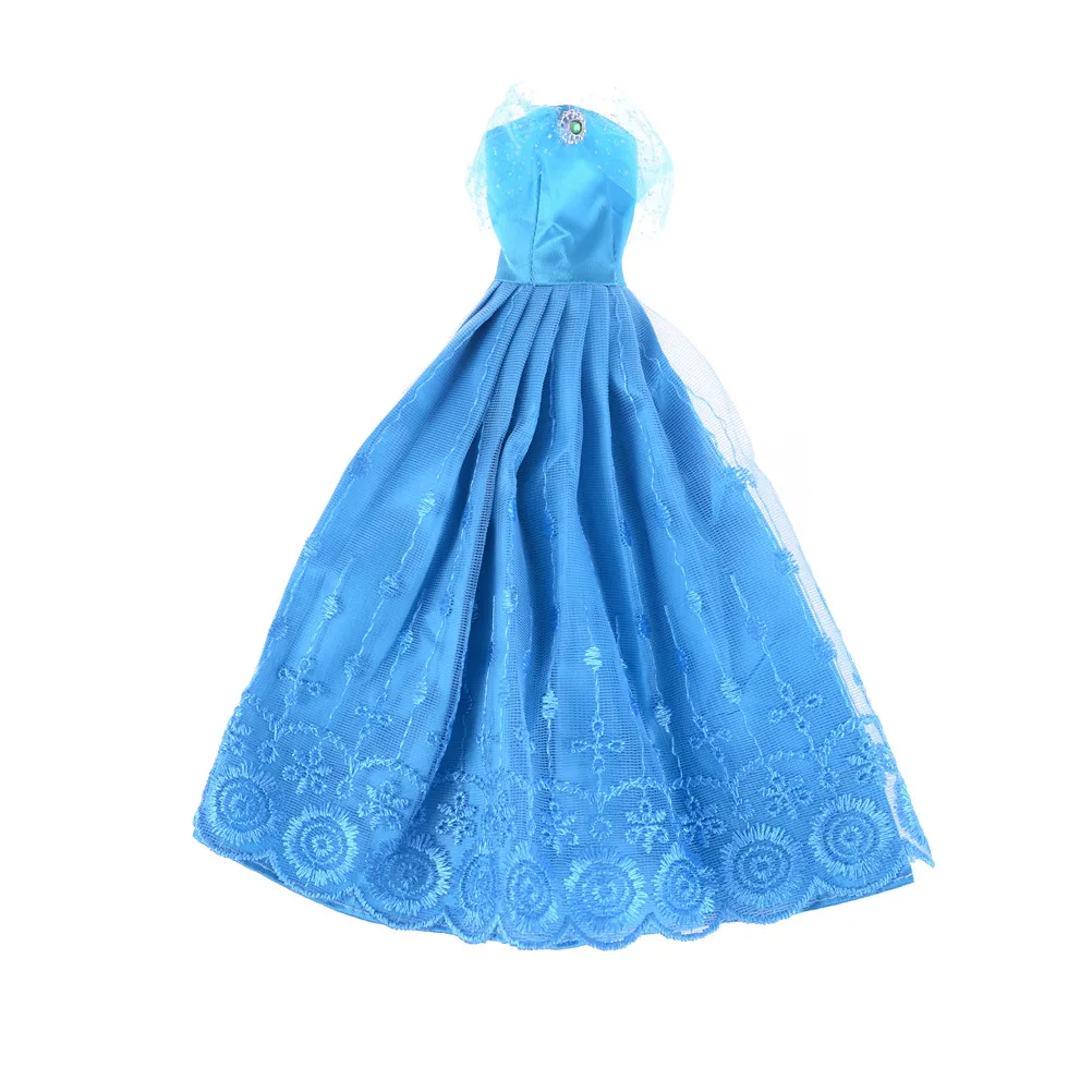 Голубое вечернее платье ручной работы Кукольное свадебное платье мебель для куклы марионетка одежда куклы аксессуары разные стили - Цвет: as picture