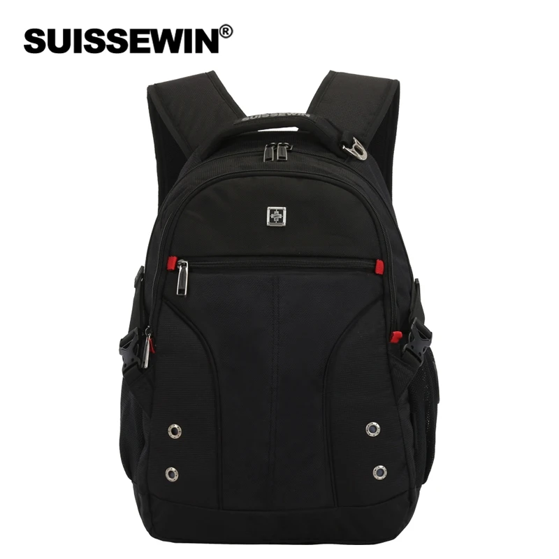 

2019 new suissewin Lightweight nylon 2 color laptop backpack waterproof wearable business travel for men and women school bags