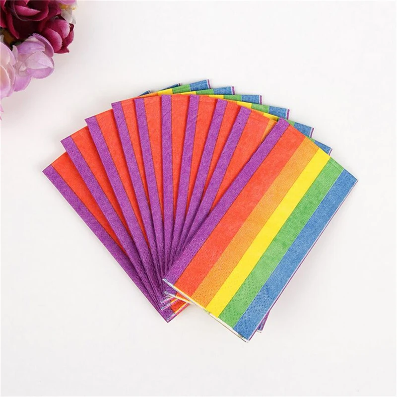 

Hot Sell Casamento 20Pcs 3-Layer Colorful Wedding Paper Napkins For Decoupage Birthday Party Decoration Boda Supplies