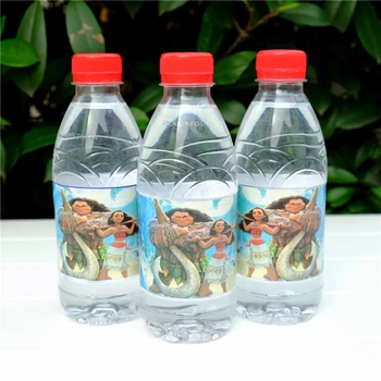 

12pcs cartoon Moana movie Maui water bottle label candy bar decoration kids birthday party supplies baby shower